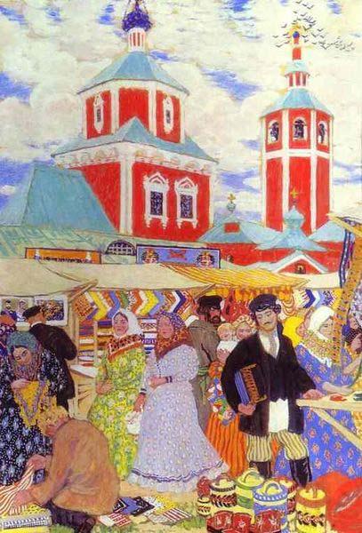 Boris Kustodiev Fair Norge oil painting art